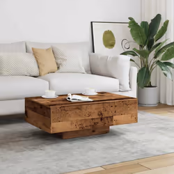 vidaXL Coffee Table Hallway Accent Side Table Sofa End Table Engineered Wood - old wood - Additional view 2