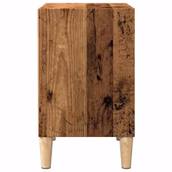 vidaXL 1/2x Bed Cabinet with Solid Wood Legs 40x30x50 cm Stand Multi Colors - old wood, 1 pcs - Additional view 4