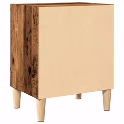 vidaXL 1/2x Bed Cabinet with Solid Wood Legs 40x30x50 cm Stand Multi Colors - old wood, 1 pcs - Additional view 5