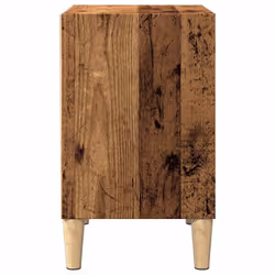 vidaXL 1/2x Bed Cabinet with Solid Wood Legs 40x30x50 cm Stand Multi Colors - old wood, 2 pcs - Additional view 4