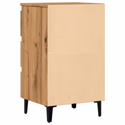 vidaXL Bed Cabinets with Metal Legs Nightstand Side Table Storage Bed Table - artisan oak - Additional view 6