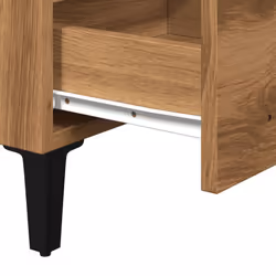 vidaXL Bed Cabinets with Metal Legs Nightstand Side Table Storage Bed Table - artisan oak - Additional view 7
