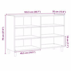 vidaXL Sideboard Side Cabinet Cupboard Highboard Old Wood Engineered Wood - Additional view 9