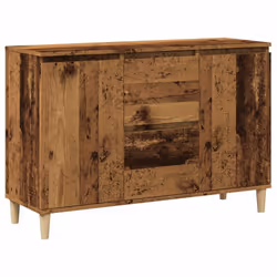 vidaXL Sideboard Cupboard Storage Cabinet Buffet Highboard Engineered Wood - old wood