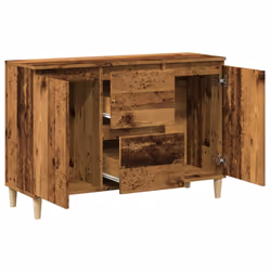 vidaXL Sideboard Cupboard Storage Cabinet Buffet Highboard Engineered Wood - old wood - Additional view 4