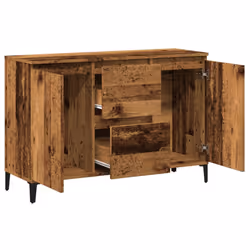 vidaXL Coffee Table Couch Table Hall End Center Accent Table Engineered Wood - old wood - Additional view 4