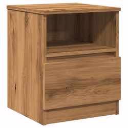 vidaXL Bed Cabinet Nightstand Side Table Storage Bed Table Engineered Wood - artisan oak, 1 pcs
