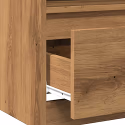vidaXL Bed Cabinet Nightstand Side Table Storage Bed Table Engineered Wood - artisan oak, 1 pcs - Additional view 8