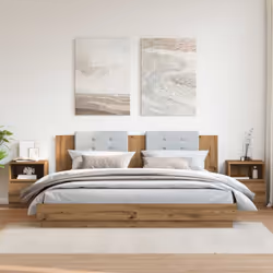 vidaXL Bed Cabinet Nightstand Side Table Storage Bed Table Engineered Wood - artisan oak, 2 pcs