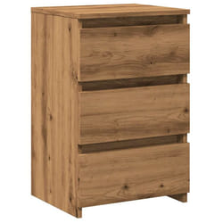 vidaXL Bed Cabinet Nightstand Side Table Storage Bed Table Engineered Wood - artisan oak, 1 pcs