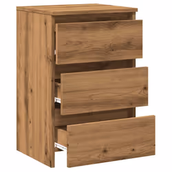vidaXL Bed Cabinet Nightstand Side Table Storage Bed Table Engineered Wood - artisan oak, 2 pcs - Additional view 7