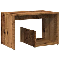 vidaXL Side Table Engineered Wood Magazine Rack Couch Table Multi Colours - old wood