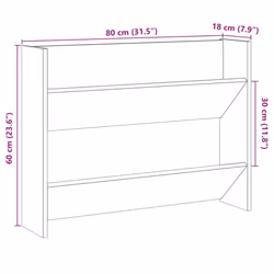 vidaXL Wall Shoe Cabinet Shoe Rack Hall Shoe Storage Cupboard Engineered Wood - artisan oak - Additional view 3
