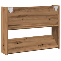 vidaXL Wall Shoe Cabinet Shoe Rack Hall Shoe Storage Cupboard Engineered Wood - artisan oak - Additional view 4