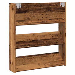 vidaXL Wall Shoe Cabinet Shoe Rack Hall Shoe Storage Cupboard Engineered Wood - old wood - Additional view 5
