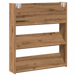 vidaXL Wall Shoe Cabinet Shoe Rack Hall Shoe Storage Cupboard Engineered Wood - artisan oak - Additional view 5