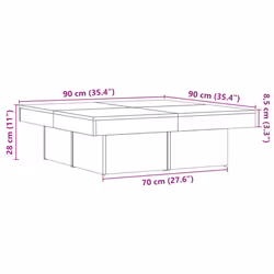 vidaXL Coffee Table Couch Table Hall End Center Accent Table Engineered Wood - old wood - Additional view 8