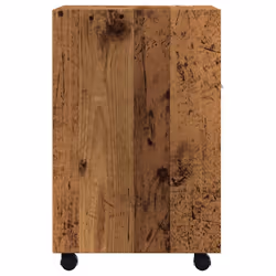 vidaXL Side Cabinet with Wheels Chipboard Home Rolling Cabinet Multi Colours - old wood - Additional view 4