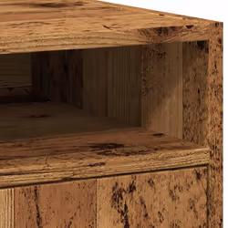 vidaXL Side Cabinet with Wheels Chipboard Home Rolling Cabinet Multi Colours - old wood - Additional view 6