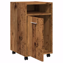 vidaXL Side Cabinet with Wheels Chipboard Home Rolling Cabinet Multi Colours - old wood - Additional view 8