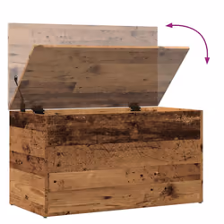 vidaXL Storage Chest Home Organiser Toy Storage Box Old Wood Engineered Wood - Additional view 7