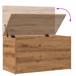vidaXL Storage Chest Home Organiser Storage Box Artisan Oak Engineered Wood - Additional view 7