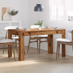 vidaXL Dining Table Kitchen Dinner Table Dining Room Table Engineered Wood - old wood