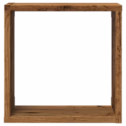 vidaXL Wall Shelves Floating Rack Display Shelf Bookshelf Engineered Wood - old wood, 30 x 15 x 30 cm/ 4 pcs - Additional view 4
