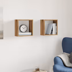 vidaXL Wall Shelves Floating Rack Display Shelf Bookshelf Engineered Wood - artisan oak, 30 x 15 x 30 cm/ 2 pcs - Additional view 2