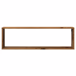 vidaXL Wall Shelves Floating Rack Display Shelf Bookshelf Engineered Wood - old wood, 100 x 15 x 30 cm/ 4 pcs - Additional view 4