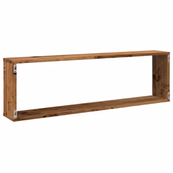 vidaXL Wall Shelves Floating Rack Display Shelf Bookshelf Engineered Wood - old wood, 100 x 15 x 30 cm/ 4 pcs - Additional view 6