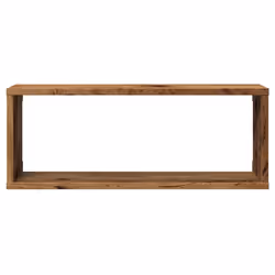 vidaXL Wall Shelves Floating Rack Display Shelf Bookshelf Engineered Wood - old wood, 6 pcs - Additional view 4