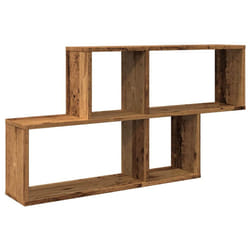 vidaXL Wall Shelf Wall-Mounted Shelf Storage Display Rack Engineered Wood - old wood