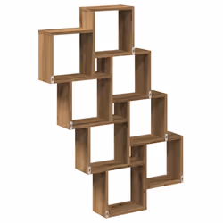 vidaXL Wall Cube Shelf Storage Floating Shelf Artisan Oak Engineered Wood - Additional view 5
