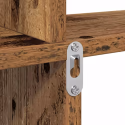 vidaXL Wall Cube Shelf Hanging Wall-Mounted Floating Shelf Engineered Wood - old wood - Additional view 6