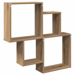 vidaXL Wall Cube Shelf Hanging Wall-Mounted Floating Shelf Engineered Wood - artisan oak - Additional view 5