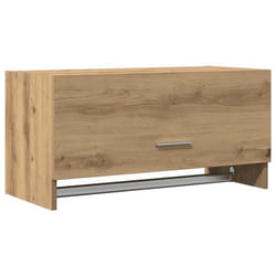 vidaXL Wardrobe Chipboard Home Hanging Shelf Clothes Organiser Multi Colours - artisan oak