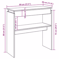 vidaXL Console Table Hallway Accent Couch Table End Side Table Engineered Wood - artisan oak - Additional view 8