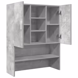 vidaXL Washing Machine Cabinet Bathroom Cabinet Laundry Cupboard Concrete Grey - Additional view 6