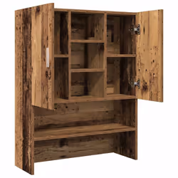 vidaXL Washing Machine Cabinet Bathroom Cupboard Laundry Shelf Storage Rack - old wood - Additional view 6
