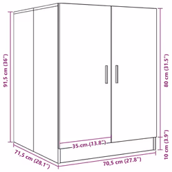 vidaXL Washing Machine Cabinet Bathroom Laundry Room Cupboard Storage Rack - artisan oak - Additional view 8