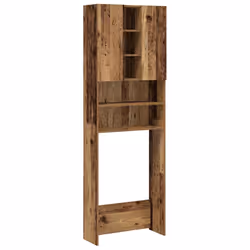 vidaXL Washing Machine Cabinet Bathroom Laundry Room Cupboard Storage Rack - old wood