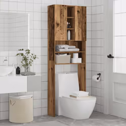 vidaXL Washing Machine Cabinet Bathroom Laundry Room Cupboard Storage Rack - old wood - Additional view 5