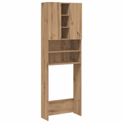 vidaXL Washing Machine Cabinet Bathroom Laundry Room Cupboard Storage Rack - artisan oak