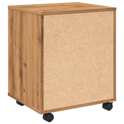 vidaXL Rolling Cabinet Office Side Table Hall Drawer Cabinet Engineered Wood - artisan oak - Additional view 6