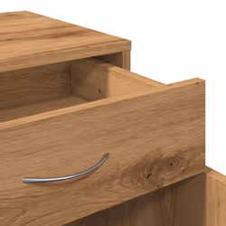 vidaXL Rolling Cabinet Office Side Table Hall Drawer Cabinet Engineered Wood - artisan oak - Additional view 8