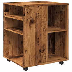 vidaXL Rolling Cabinet Drawer Cabinet Filing Storage Cabinet Engineered Wood - old wood