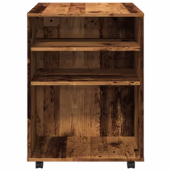 vidaXL Rolling Cabinet Drawer Cabinet Filing Storage Cabinet Engineered Wood - old wood - Additional view 5