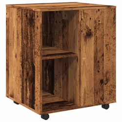 vidaXL Rolling Cabinet Drawer Cabinet Filing Storage Cabinet Engineered Wood - old wood - Additional view 6