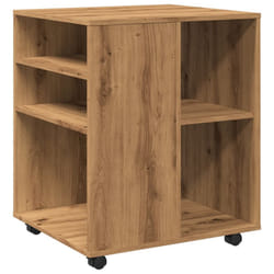 vidaXL Rolling Cabinet Drawer Cabinet Filing Storage Cabinet Engineered Wood - artisan oak